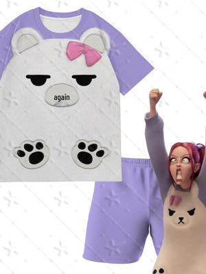 MIRA Kpop Dämonenjäger Schlafanzugset: RUMI Kurzarm & Shorts Cosplay