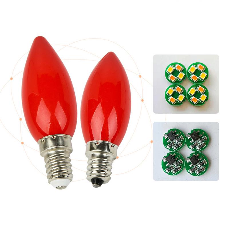 1Pc Led Altar Bulb E12/E14 Red Candle Buddha Lamp Temple Decorative Lamp