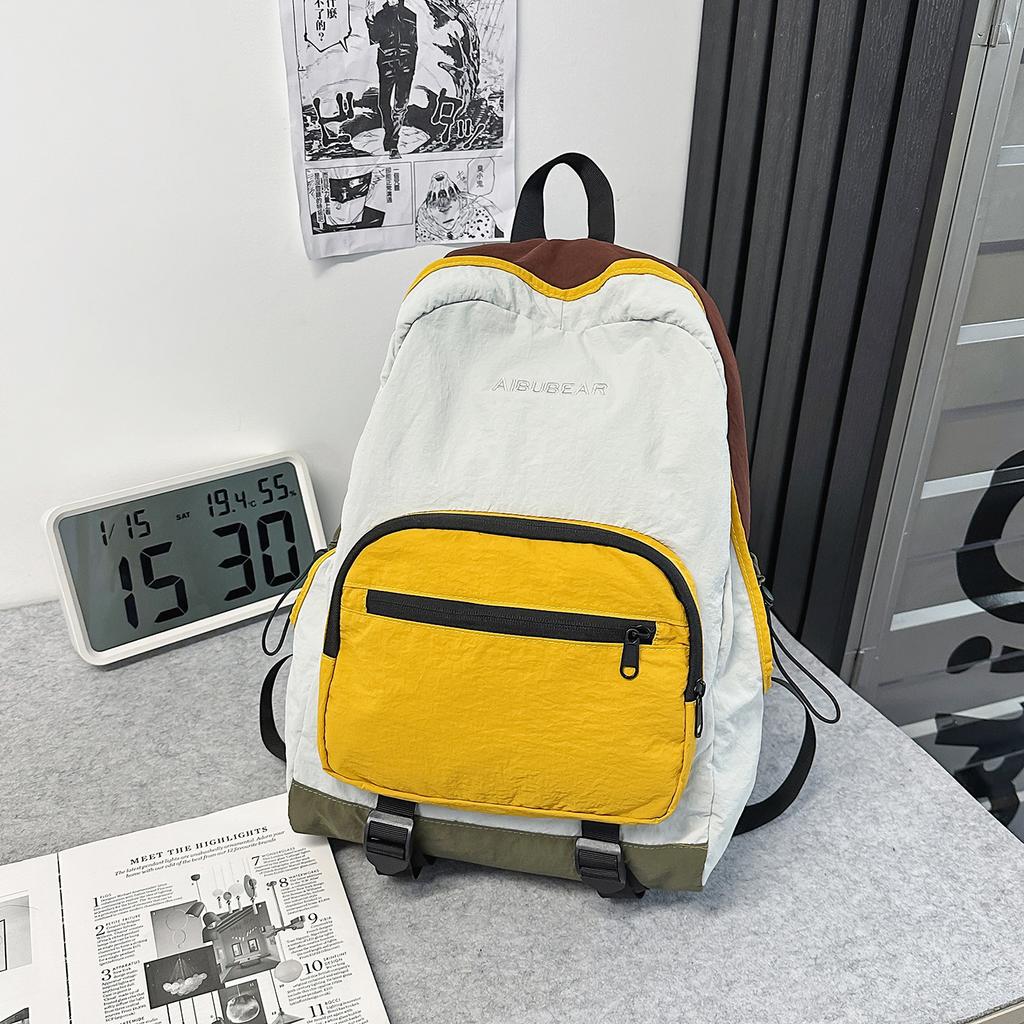 Backpack Men'S And Women'S High-Value Casual Schoolbag Large-Capacity Commuting Multi-Color Lightweight Backpack Couple Sports Bag