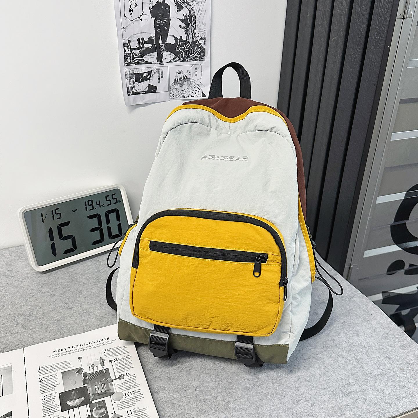 

Backpack Men S And Women S High-Value Casual Schoolbag Large-Capacity Commuting Multi-Color Lightweight Backpack Couple Sports Bag сіро блакитний колір