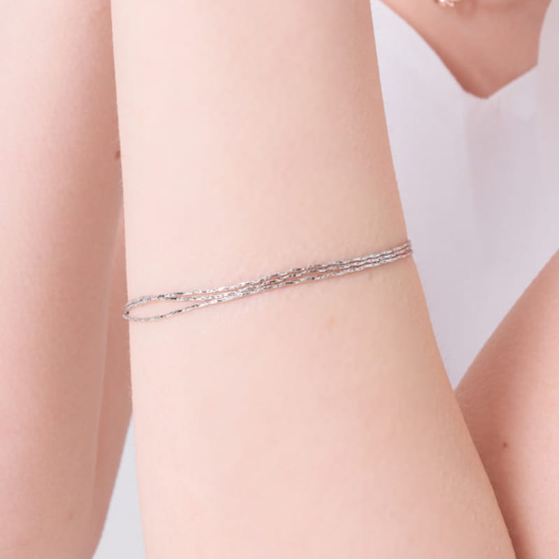 ELLE Jewelry Twisted Chain Layered Bracelet ELBRBB107