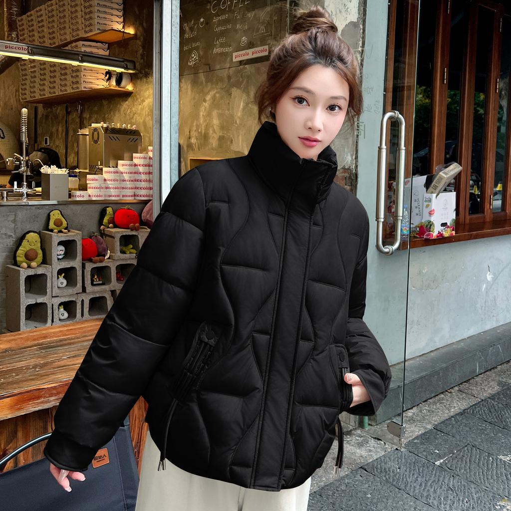 2025 Fashion New Cotton-padded Clothes, Winter Cotton-padded Clothes, Stand-up Collar Short Cotton-padded Jackets, Foreign Style Versatile and Thin