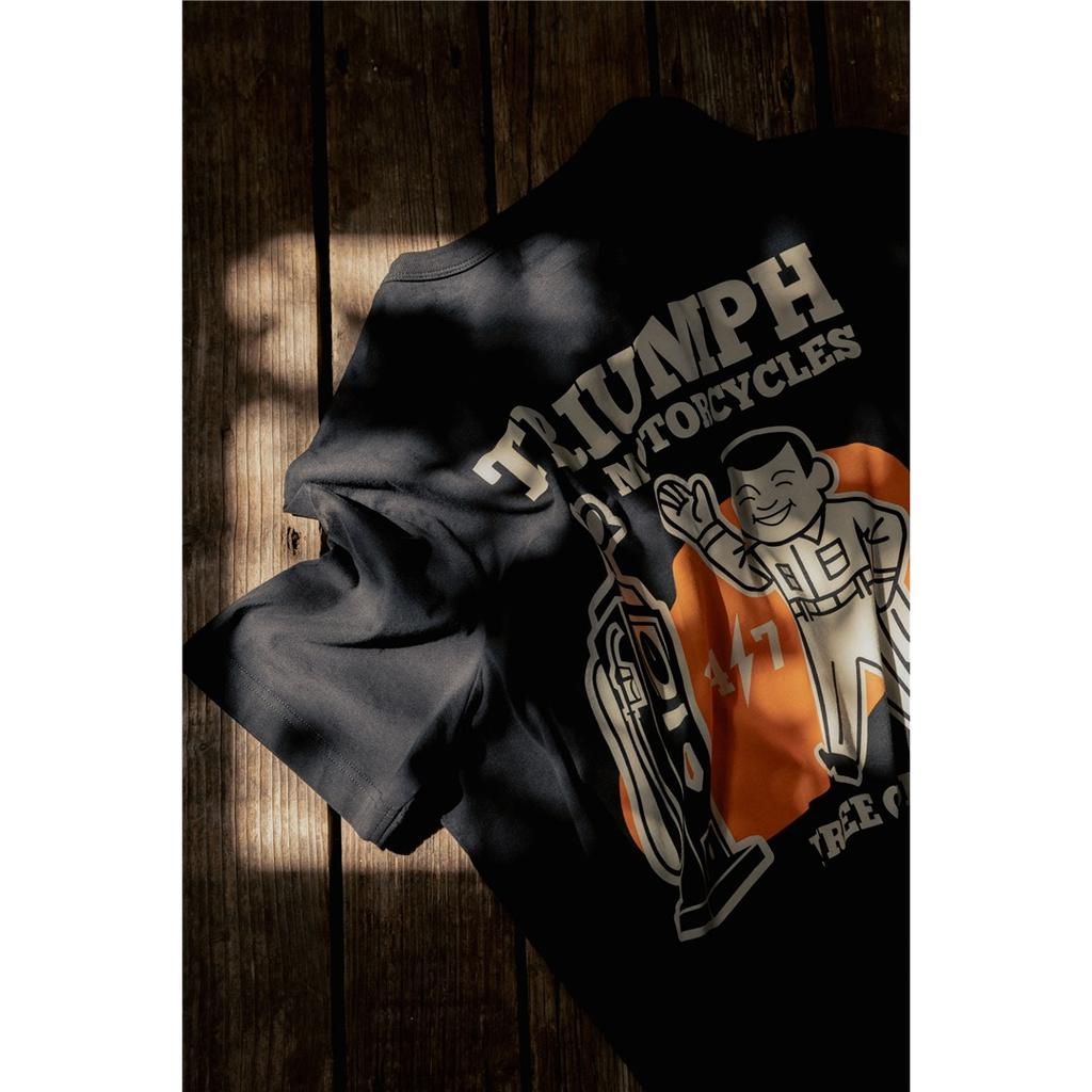 Motorcycle Style Graphic T-shirt Cotton Men's Summer Street Hip Hop Oversize Y2k Back Print Tee Female Male Clothing High Quality Clothing
