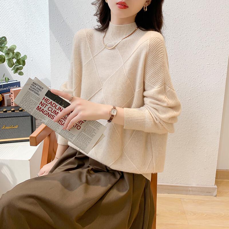 Mocana Women's Elegant Long-Sleeve Cashmere Sweater MKNJD2547