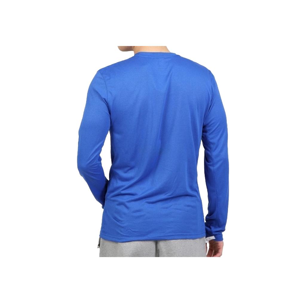 Nike Solid Color Crew Neck Logo Long Sleeve T-Shirt Men Tops Blue 727980-493