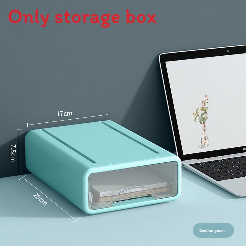 Desktop Organizer Plastic Storage Box With Drawers For Office And Makeup Supplies