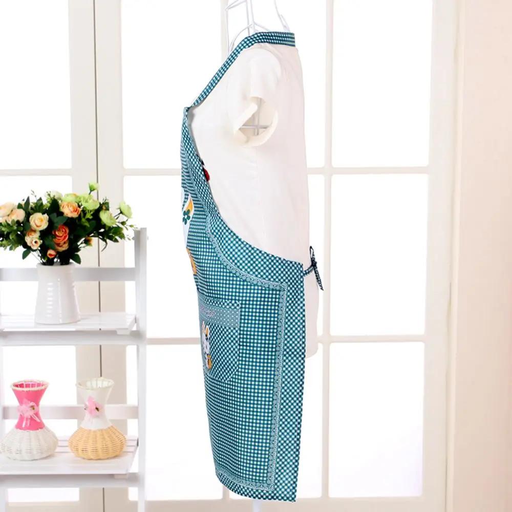 Rabbit With Double Pocket Sleeveless Hang Neck Kitchen Supplies Cooking Apron Household Cleaning Aprons For Adults Lady Women
