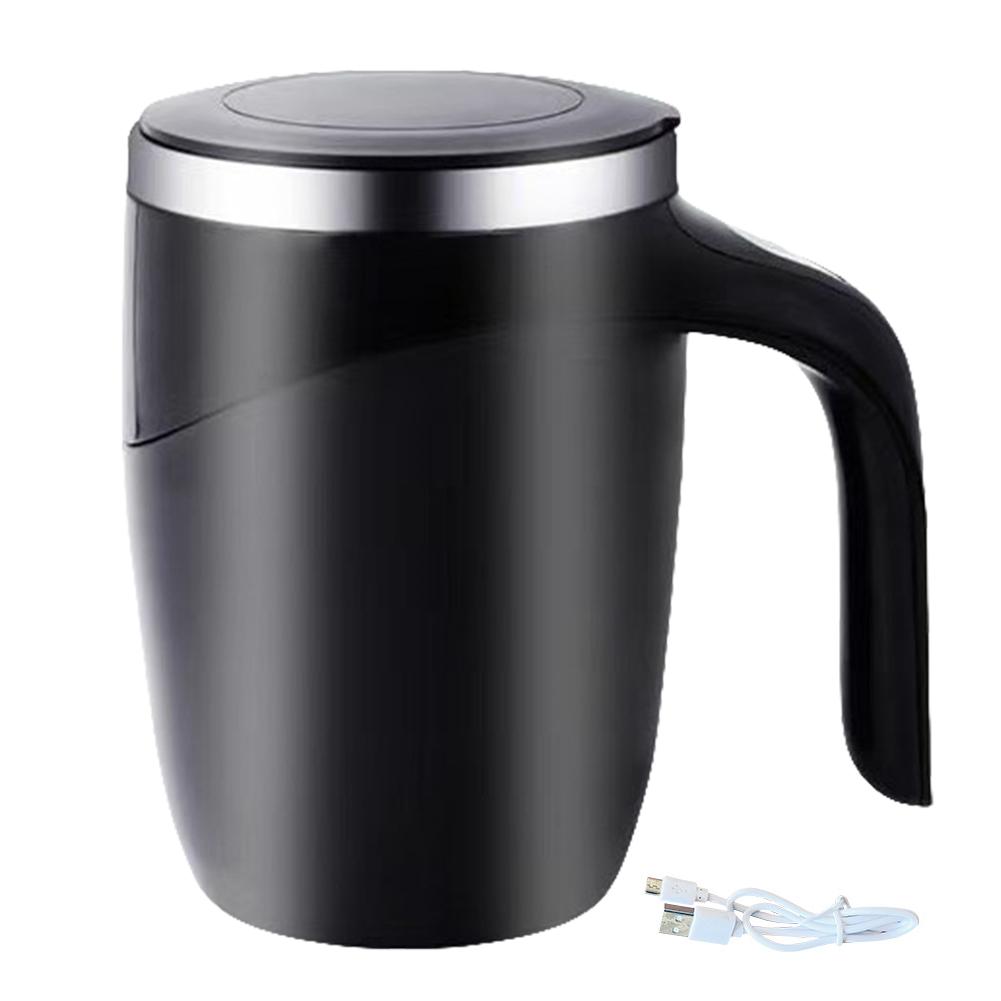 

Электрическая кружка для кофе объемом 400 мл с функцией самопомешивания и литиевой батареей с зарядкой через USB для смешивания кофе, молока и какао 301-400ml чёрный