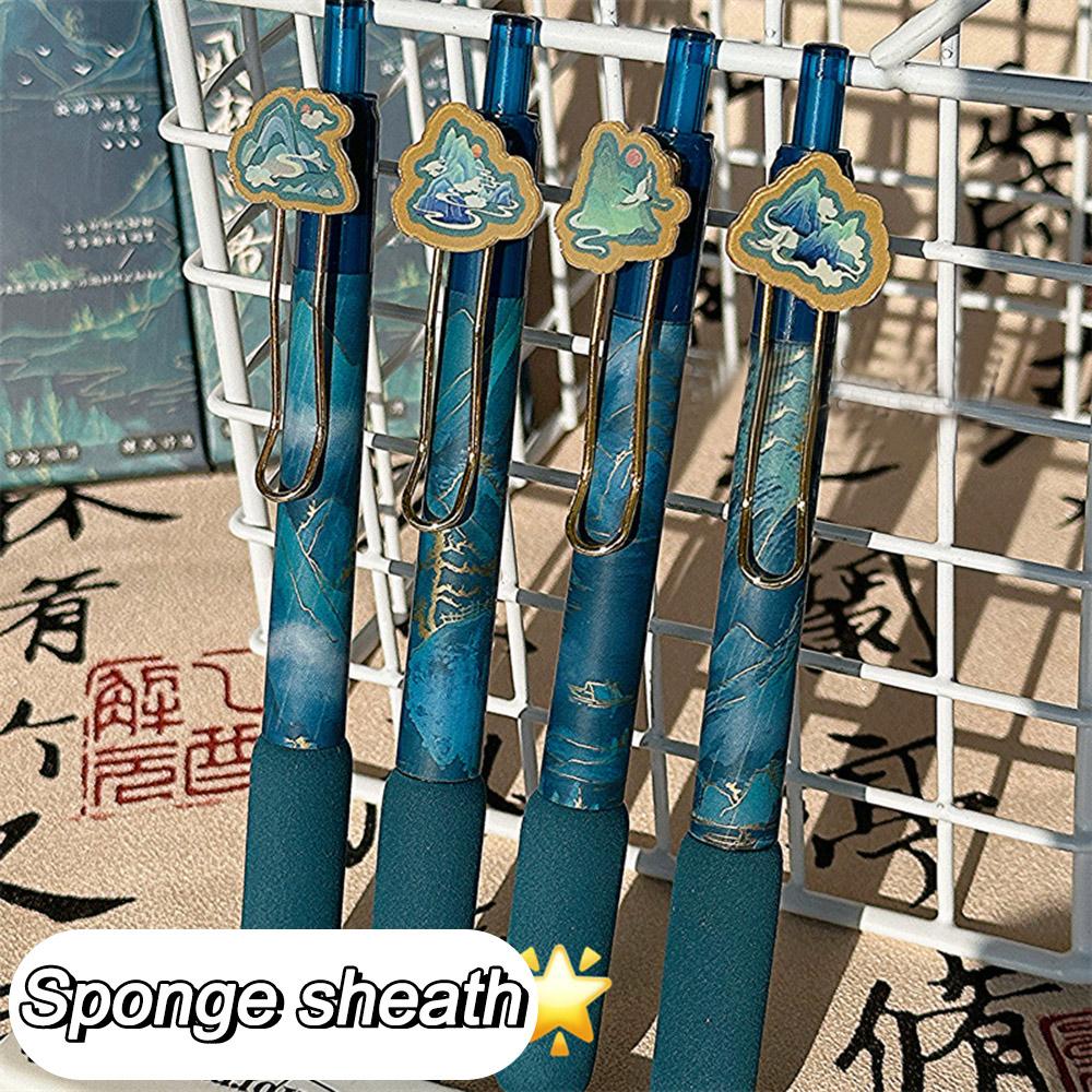 4PCS/Box Soft Cloud Grip Signing Pen ST Tip Writing Tools New Ballpoint Pen  Student
