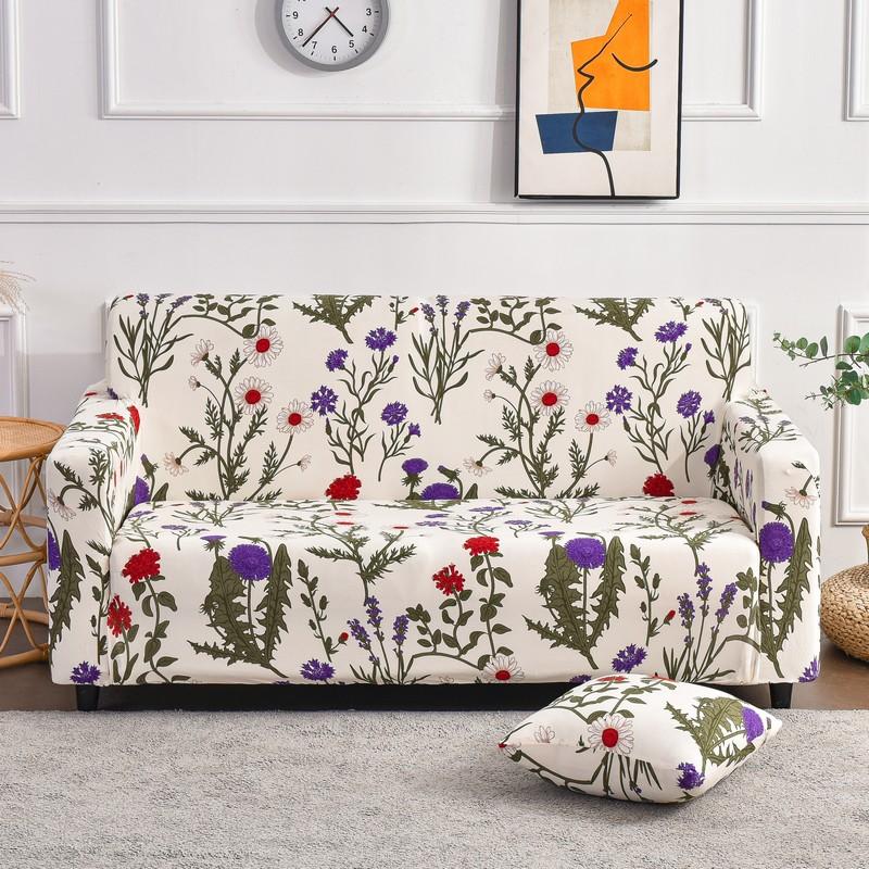 Floral Printing Sofa Cover for Living Room Slipcovers Sofa Cover Cotton Elastic Couch Cover Sofa Towel Chair Protector 1PC