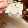 Retro Luxury Multi-Layer C-Shaped Earrings: Versatile, Bright, Hollow Design for Women