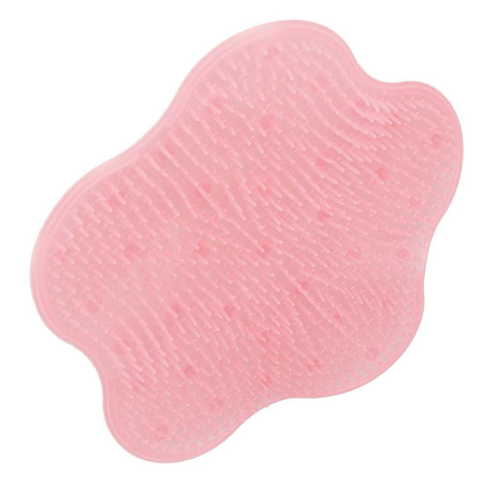 Bathroom Floor Foot Massager Remove Dead Skin Silicone Shower Foot Scrubber with Suction CupsPink
