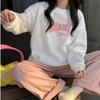 Fatten and increase autumn and winter super fire letter printing fat MM age reduction ins style casual versatile loose sweater women