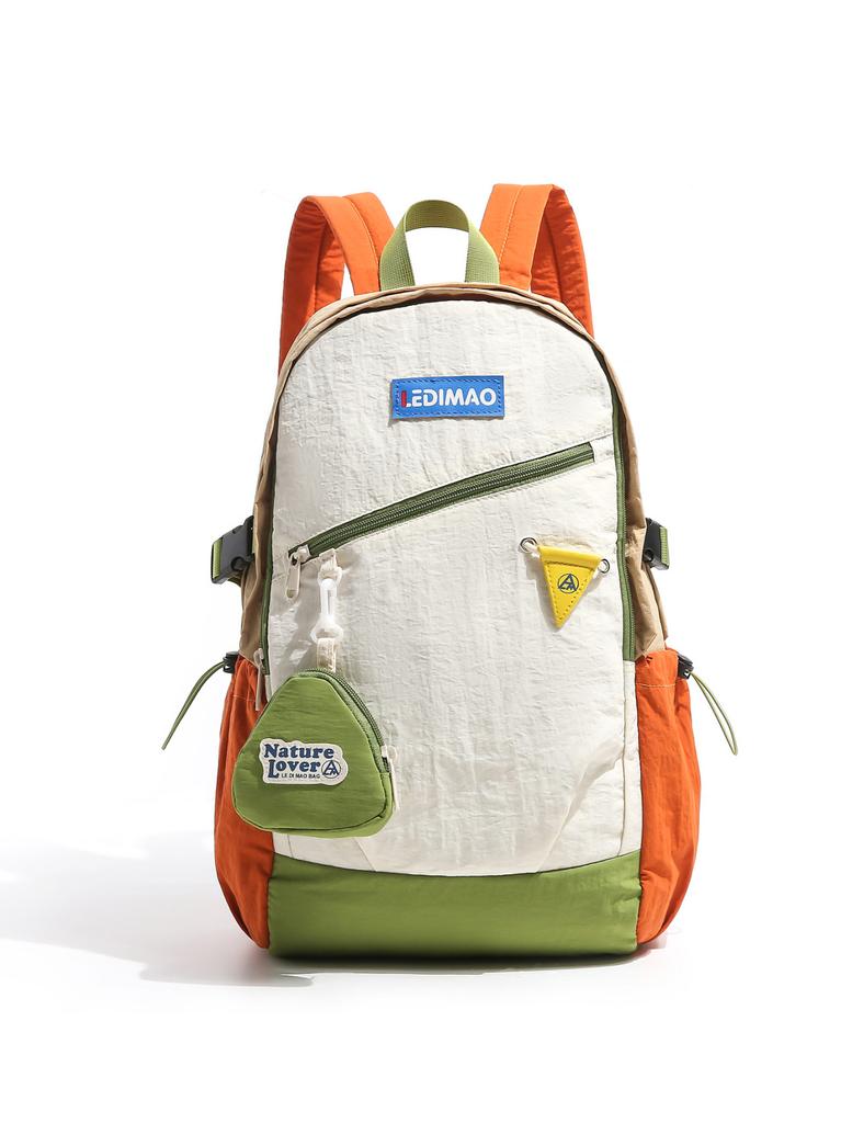 Zaino di alta qualità, nuova borsa da viaggio, zaino semplice a colori contrastanti, zaino casual per pendolari, grande capacità, abbinamento colori, zaino scolastico per studenti