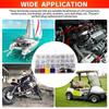 729Pcs Automotive Pin Connectors Kit, 1/1.5/1.8/2.2/2.3/2.8/3.5mm Male&Female Wire Pins, Non Insulated Wire Terminal Pin Kit.