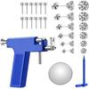 Stainless Steel Ear, Nose, Navel Piercing Tool Set with Zircon Studs