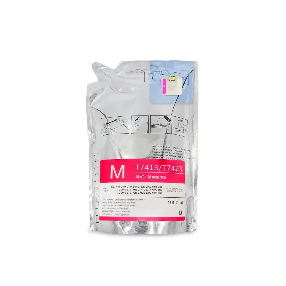1000ML ink bag T7411/4 T741x dye sublimation ink bag suitable for Epson F6000 F7000 F7100 F6070 F7070 F7170 F6200 F7200 ink box
