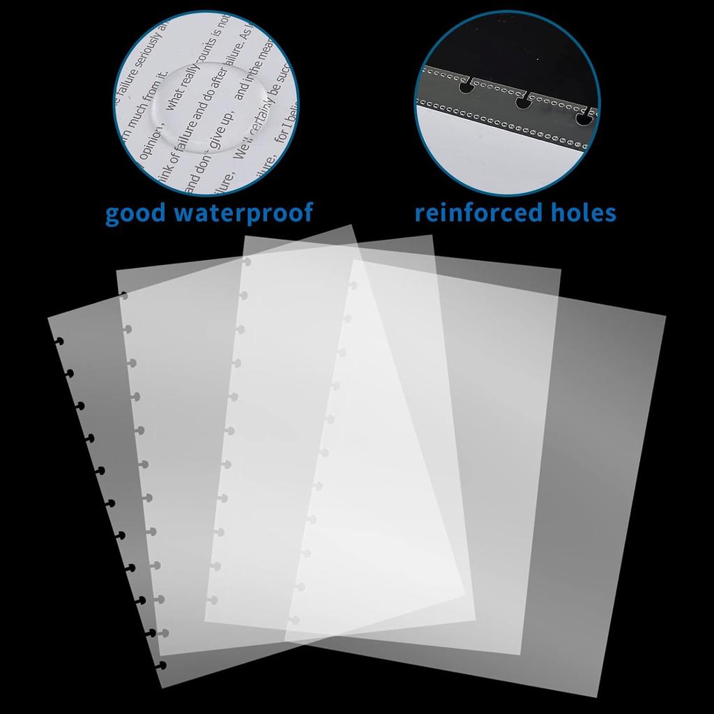 50 Piece Clear Sheet Protectors Page Protectors 8.5 X 11 Clear Binder Sheet Protectors Discbound Sheet Protectors for Discbound Holds Letter Size