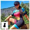 Road Bicycle One-piece Cycling Suit Women's Summer Mountain Cycling Sports Short-sleeved Breathable Cycling Suit