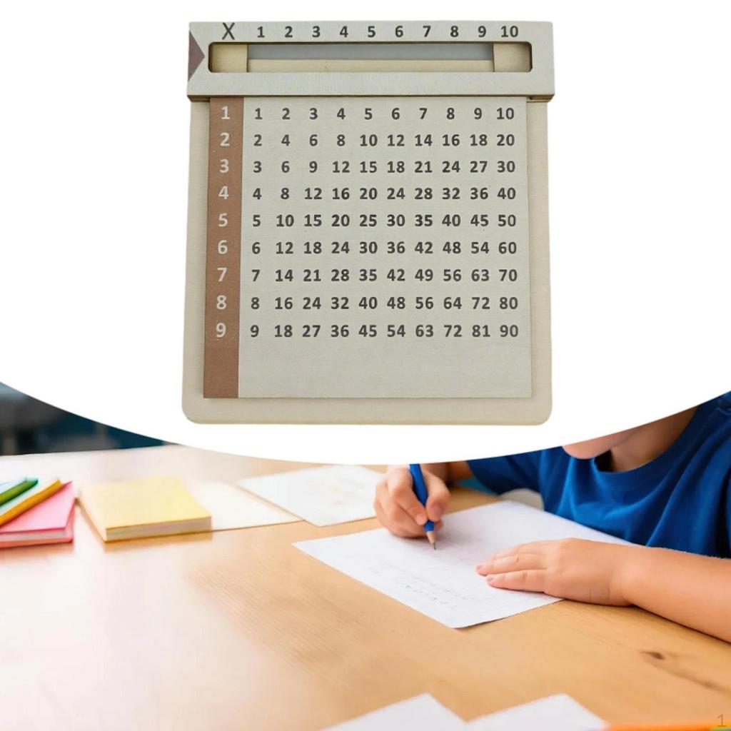 Slide and Learn Multiplication Grids Learning & Education Toys, Portable Homeschooling with Viewer