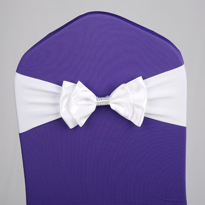 Spandex Chair Sash Sophisticated Wedding Chair Sash Satin Chair Ribbon Multifunctional Double Layer Bow Tie For Banquets Halls