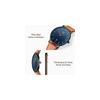 Minimalist Men's Analog Watch with Date Display and Leather Strap Orange Blue