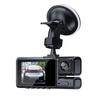 3 Channel   Cam, 170 degrees  120 degrees  Front Interior Rear Triple Camera Car Recorder with WiFi Interconnection for Real-time Viewing,