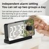 Digital Electronic Minimalist Alarm Clock with Timer Snooze Function USB Charging Port for Study Office Bedroom Use