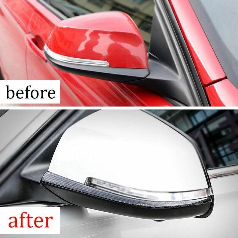 For BMW X1 E84 10-15 Real Carbon Fiber Rear View Mirror Anti Scratch Strip