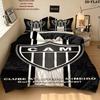 Clube Atletico Mineiro Logo Pattern Bedding Set Quilt Cover Pillowcase Home Decor Gift (1 * duvet cover + 2 * pillowcase, without core)