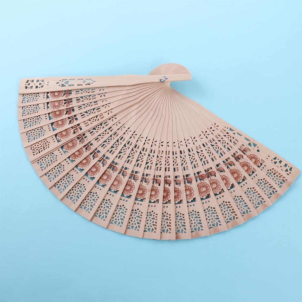 Fan Printing Decorative Photo Prop Tool Hand Held Flower Fans Folding Fans Hollow Dance Hand Fans