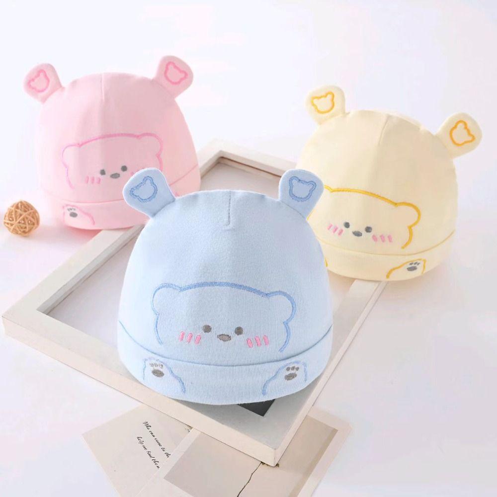 0-6 Month Baby Beanies Autumn Winter Soft Infant Cap Cute Cotton Newborn Fetal Hat Outdoor