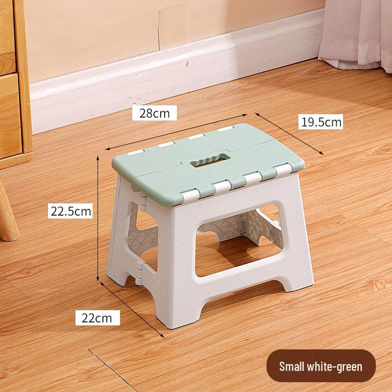 Portable Thickened Plastic Folding Stool for Home, Dining, and Outdoor Use