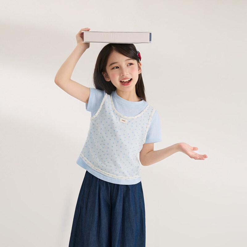 LUSON Girls' Casual Short Sleeve T-Shirt