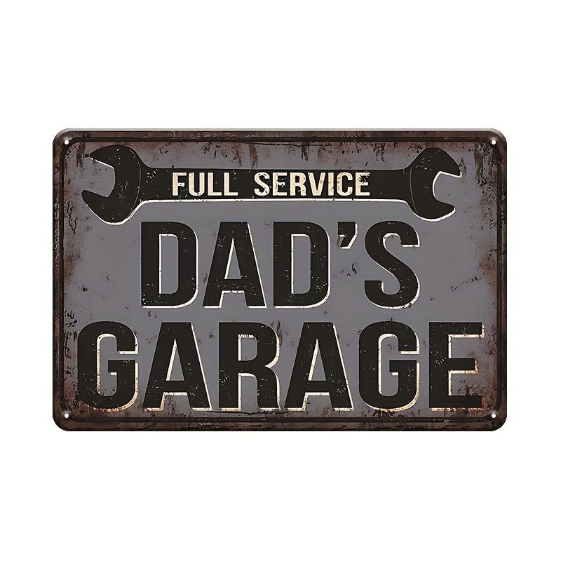 

6pcs traditional style dad garage metal iron sign set, rustic style vintage plaque, iron frame mural, indoor farmhouse decora 20x30cm（7.8x11.8inch）