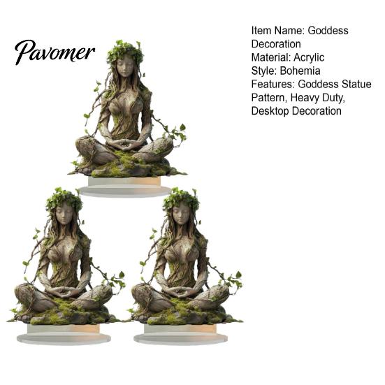 Goddess Statue Decoration 1/2/3Pcs Bohemian Acrylic 2D Boho Decor Table Sign Home Office Living Room Desktop Tabletop