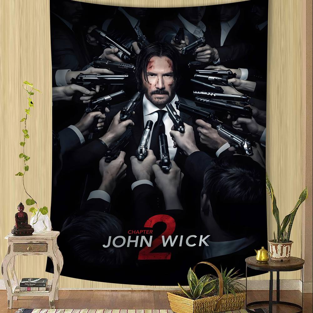 Classic Movie John Wick Quote Colorful Tapestry Wall Hanging Bohemian Wall Tapestries Mandala Wall Hanging Sheets