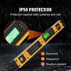 Magnetic Torpedo Level, 600mm, LED Backlit Screen Mechanical Bubble Vials Ruler for 0-360 Degree, Gravity Sensor Aluminum Alloy Leveler Tool w/