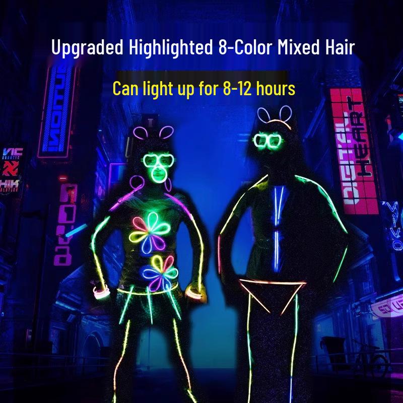 Fluorescent Glow Stick Bracelet: Attaches To Clothing, Perfect for Kids' Parties, DIY Activities, and More