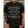 Black T Shirt with Odin Protection German Text And Viking Design for Gym And Outdoor Activities