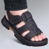 Men's Beach Shoes Cowhide Slippers Men Outdoor  Non-slip Thick-soled Leather Sandals Comfortable Leather Slippers
