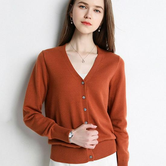 Women's Autumn/Winter 2024 Knit Cardigan Coat - Loose Fit Sweater Outerwear