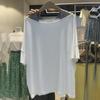2023 Korean Style Off-Shoulder Cotton Loose T-Shirt for Women