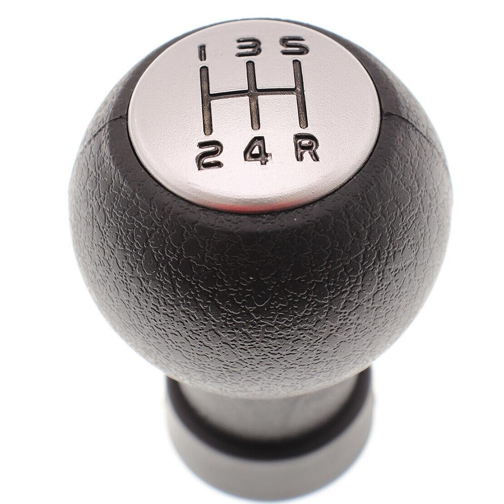 Auto Ersatzteile Schaltknauf 5-Gang 5-Gang 7,5*5,5 cm Schwarz & Silber