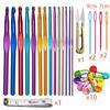 Comfortable Crochet Needles Set Multicolored Handle Crochet Knitting Knitting Needle  Sewing Tools