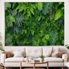 Tropical green plant leaf wall tapestry - made of polyester material, perfect for decorating living room and bedroom walls