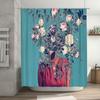 Floral Shower Curtain Botanical Nature Pattern Bathroom Decor Vintage Artistic Backdrop Waterproof Home Textile Modern Style