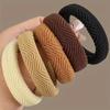 10pcs Bohemian Style Striped High Elasticity Hair Ties Thick Seamless Stretchy Rubber Bands Vibrant Colors Ponytail Holders