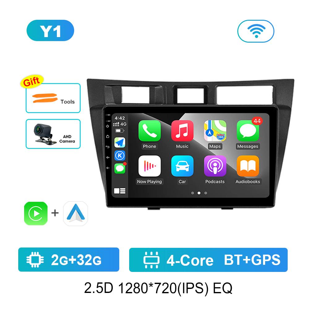 Carplay for Toyota Mark II 9 GX110 2000 - 2007 Android OS Car Audio Multimedia Player BT GPS Navi 4G+WiFi Head Unit IPS Screen