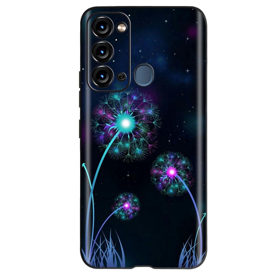 For ITEL Vision 3 Case Fashion Cat Sunflower Phone Cases For Itel S17 S 17 S661W Soft TPU Black Silicone Cover Vision3 Bumper